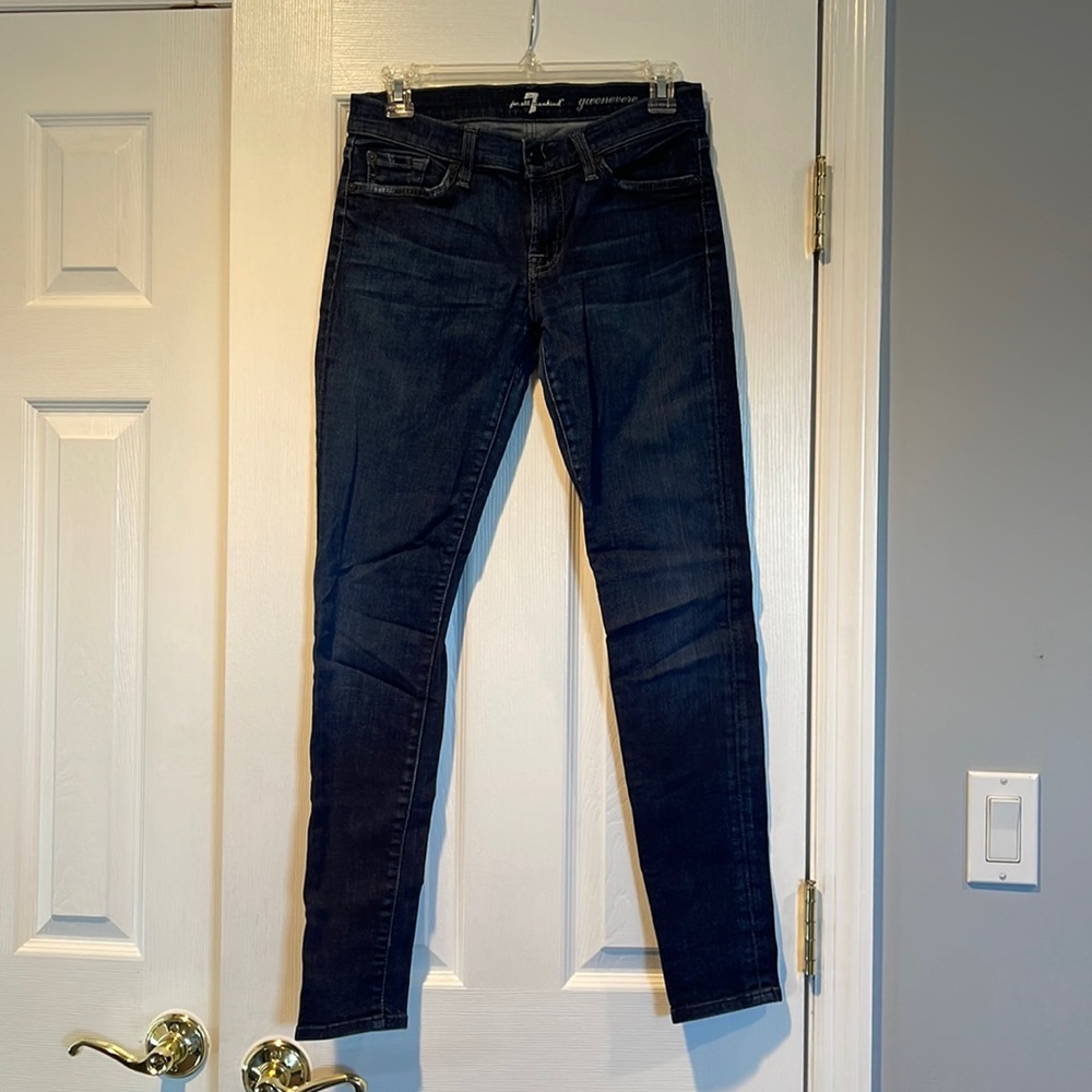 7 for all mankind Gwenevere dark wash denim, size 28